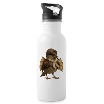 Moineau berblinger | Ulmer Spatzen - Gourde avec paille intégrée - blanc - Droite