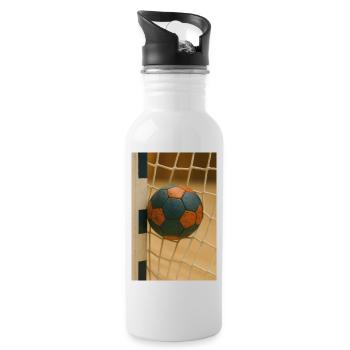 Sport - Handball - Water bottle with straw - white - Right