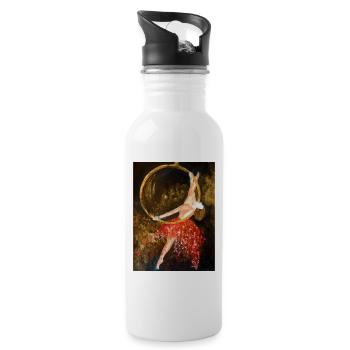 Aerial Hoop Magic Gold Night - Trinkflasche mit integriertem Trinkhalm - Weiß - Rechts