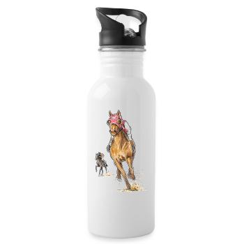 Seabiscuit - Trinkflasche mit integriertem Trinkhalm - Weiß - Rechts