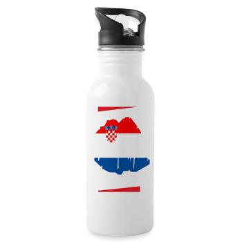 Croatia - Water bottle with straw - white - Right