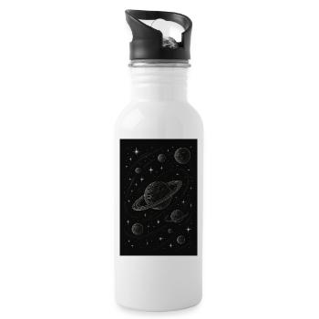 Espace - Gourde avec paille intégrée - blanc - Droite