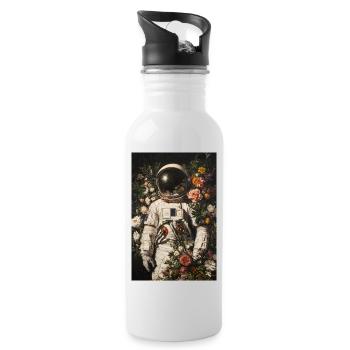 Explorateur de floraison cosmique - Gourde avec paille intégrée - blanc - Droite