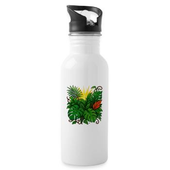 Sunbeam Jungle Burst - Trinkflasche mit integriertem Trinkhalm - Weiß - Rechts