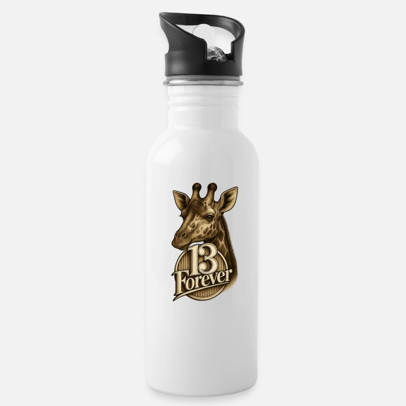 13Girafe - Gourde avec paille intégrée - blanc