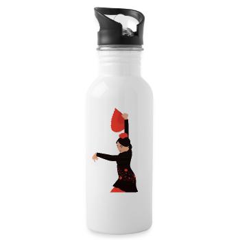 Flemish - Water bottle with straw - white - Right