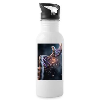 DNA Breakdown Explosion - Water bottle with straw - white - Right