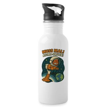 WC Muss Mal Astro Druck - Water bottle with straw - white - Right