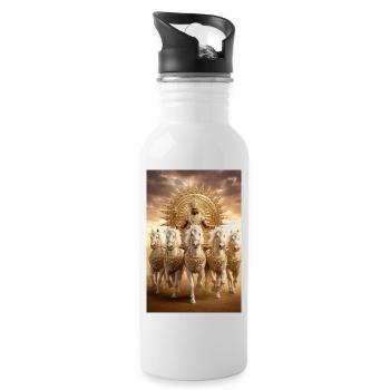 Divine Chariot of the Sun - Water bottle with straw - white - Right