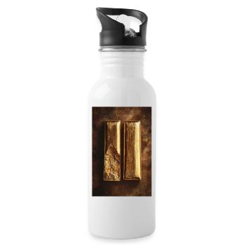 Gold-Transformation - Trinkflasche mit integriertem Trinkhalm - Weiß - Rechts