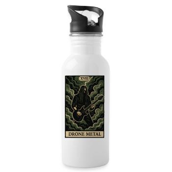 Drone Metal (Card XVIII) - Water bottle with straw - white - Right