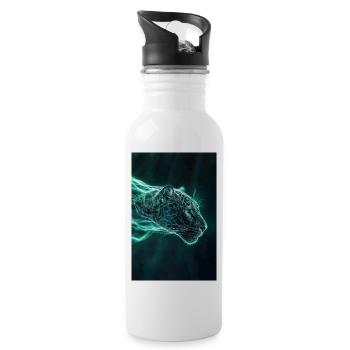Jaguar de la vitesse électrique - Gourde avec paille intégrée - blanc - Droite