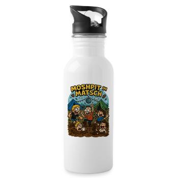 Festival Crew Crowd im Matsch Festival Camping - Trinkflasche mit integriertem Trinkhalm - Weiß - Rechts