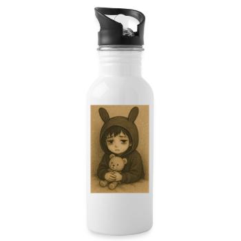 "Riku" - Water bottle with straw - white - Right