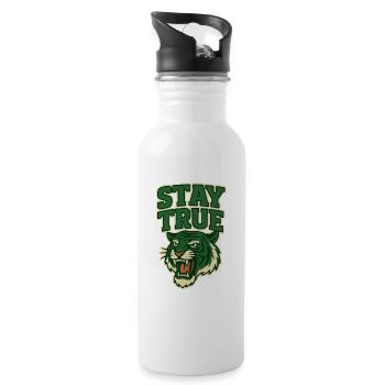 A wild declaration of loyalty - Water bottle with straw - white - Right