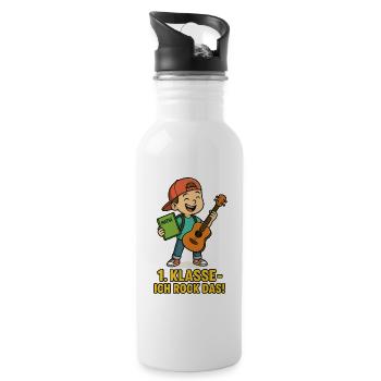 I rock the 1st class - Water bottle with straw - white - Right