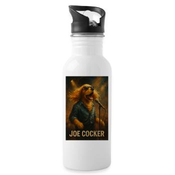 Joe Cocker - Water bottle with straw - white - Right