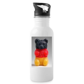 Drapeau allemand Gummy Bear - Gourde avec paille intégrée - blanc - Droite