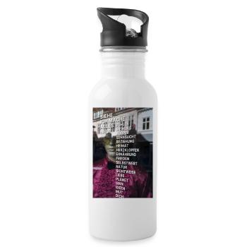 Jahreslosung 2026 (Eva Jung) - Trinkflasche mit integriertem Trinkhalm - Weiß - Rechts