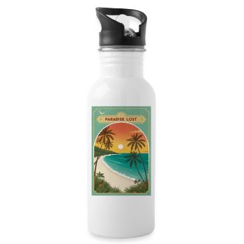 Paradise Lost 2050: The Last Sunset of Eden - Water bottle with straw - white - Right