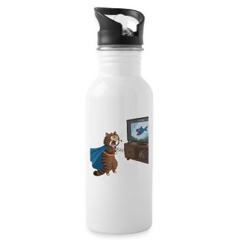 Unleash Your Inner Hero with the Quantum Splash Ki - Trinkflasche mit integriertem Trinkhalm - Weiß - Rechts