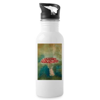 Fliegenpilz - Trinkflasche mit integriertem Trinkhalm - Weiß - Rechts