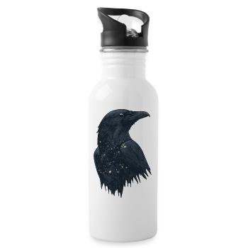 Raven - Water bottle with straw - white - Right