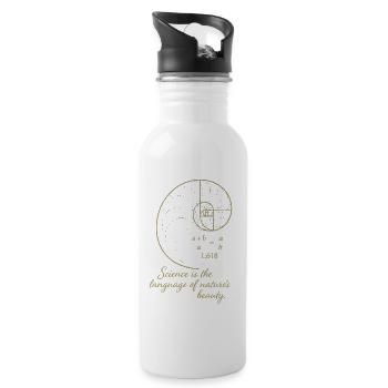 Golden Ratio - Trinkflasche mit integriertem Trinkhalm - Weiß - Rechts