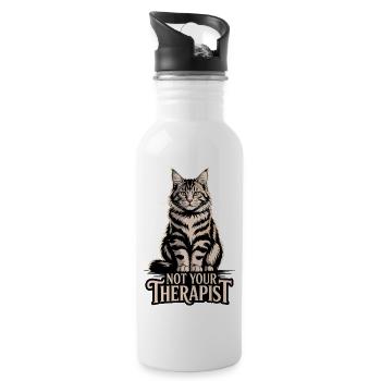 Not Your Therapist - Water bottle with straw - white - Right