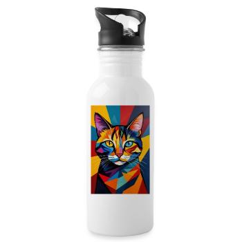Avantgarde Cat R03 - Gourde avec paille intégrée - blanc - Droite