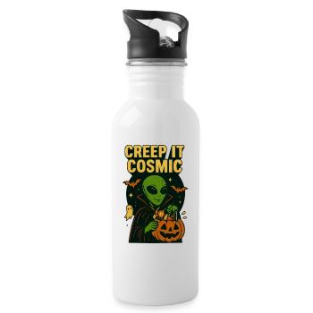 Alien Vampire T-Shirt – Creep It Cosmic  - Water bottle with straw - white - Right