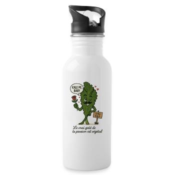 Kale me baby - Gourde avec paille intégrée - blanc - Droite