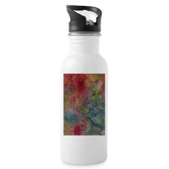 Longing for touch - Water bottle with straw - white - Right