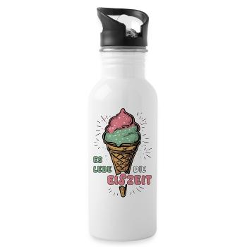 Es lebe die Eiszeit - Water bottle with straw - white - Right