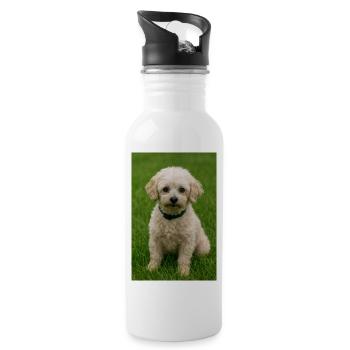 Bolonka meadow - Water bottle with straw - white - Right