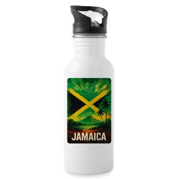 Jamaica Landscape Design - Water bottle with straw - white - Right