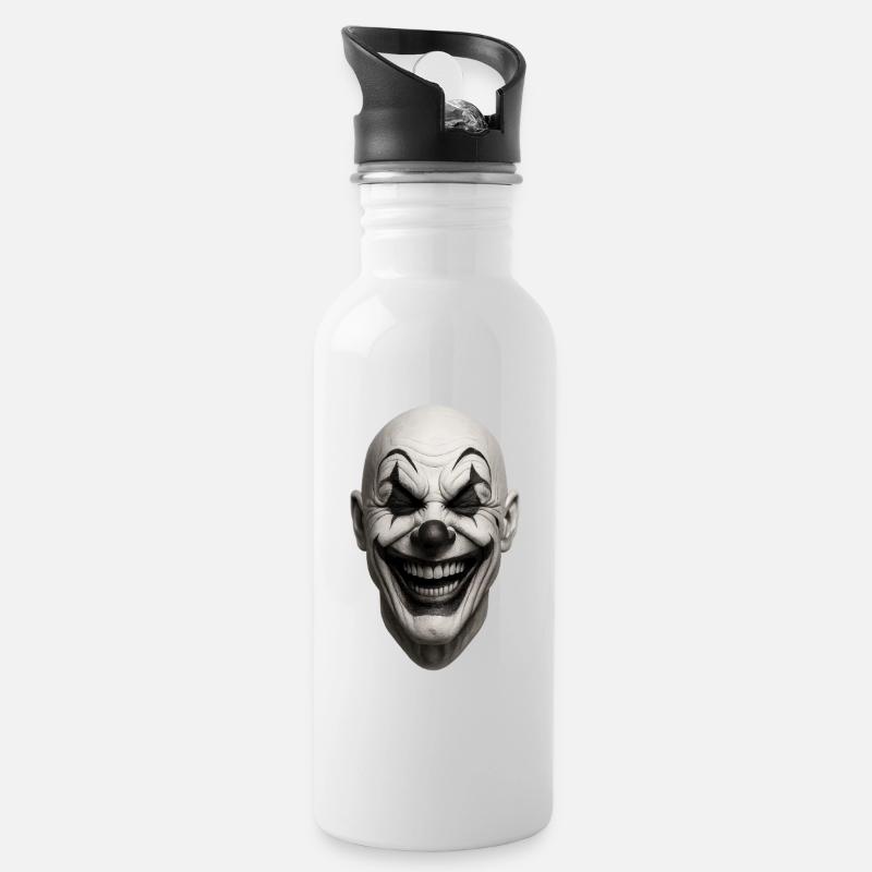Albern ... - Trinkflasche mit integriertem Trinkhalm - Weiß