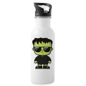 Zombie Halloween - Water bottle with straw - white - Right