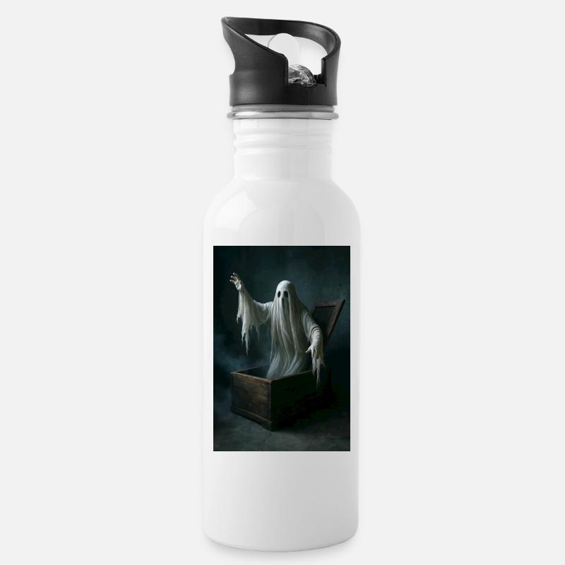 Fantôme du cercueil - Gourde avec paille intégrée - blanc
