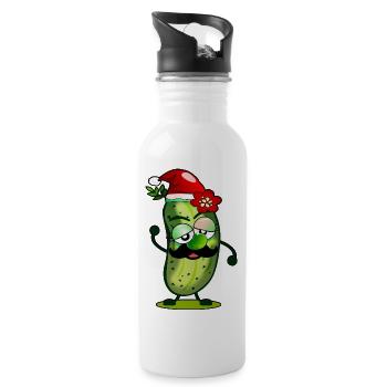 PICKLES CHRISTMAS SANTA - Water bottle with straw - white - Right