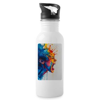 T-Shirt Spektrum der Angst - Trinkflasche mit integriertem Trinkhalm - Weiß - Rechts