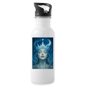 Icy Moon Queen - Water bottle with straw - white - Right