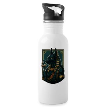 Anubis - Water bottle with straw - white - Right