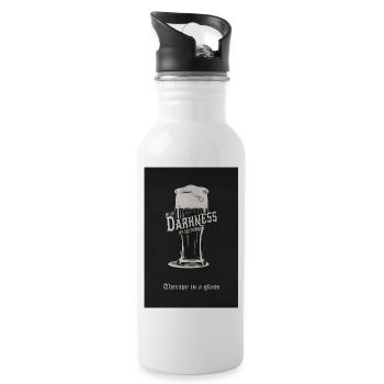 Hello Darkness – Therapy in a Glass - Water bottle with straw - white - Right