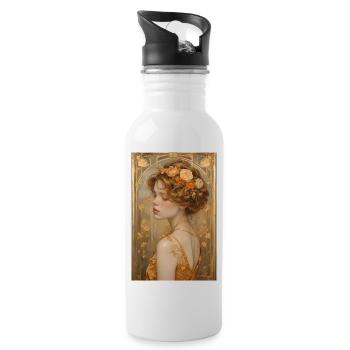 Eternal Beauty – oil on canvas - Water bottle with straw - white - Right