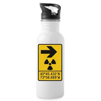 Underground New York Manhattan - Water bottle with straw - white - Right