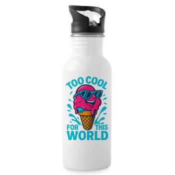 Glace stylée Too Cool For This World fun - Water bottle with straw - white - Right