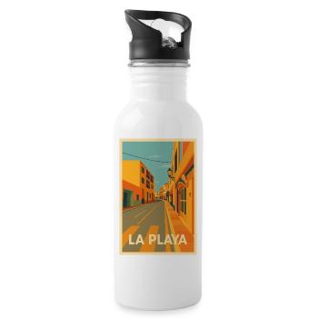 Playa de La Calera - Trinkflasche mit integriertem Trinkhalm - Weiß - Rechts