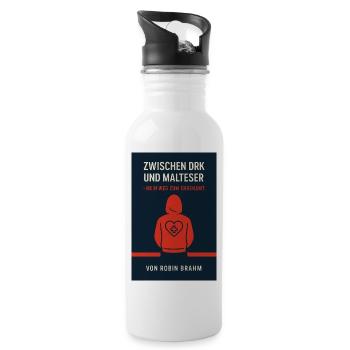 Ehrenamt Lebt - Trinkflasche mit integriertem Trinkhalm - Weiß - Rechts