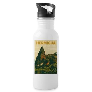 Hermigua - Water bottle with straw - white - Right